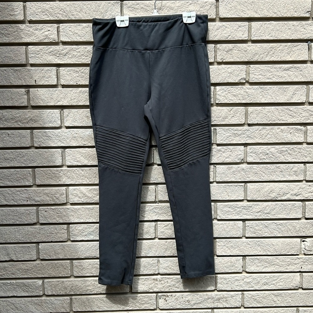 Parasuco Jeans Grey Moto Leggings Sz L